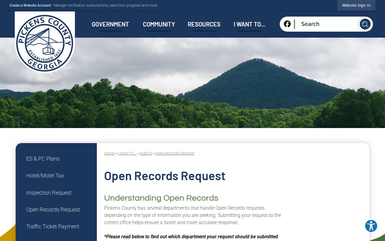 Nelson criminal records through Pickens open records channels