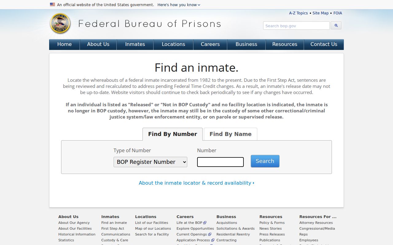 Federal inmate locator compared with Pickens County arrest records
