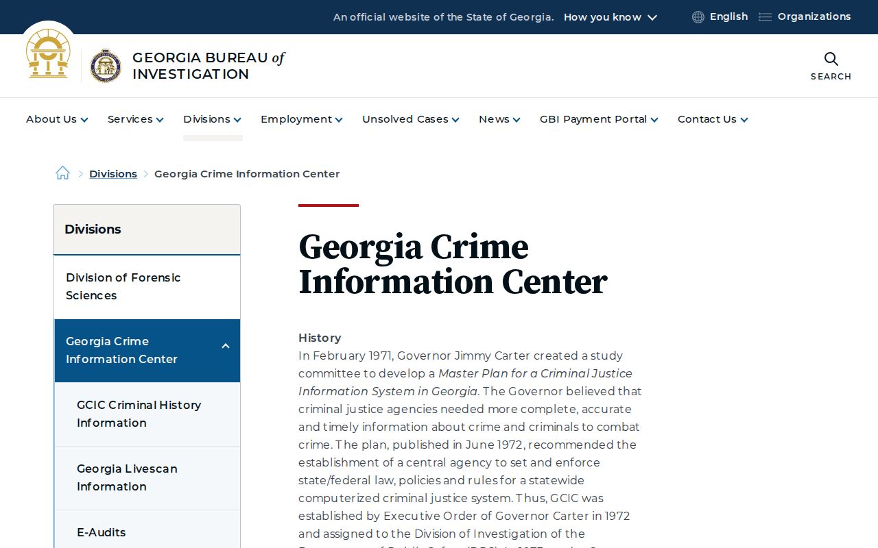 Georgia Crime Information Center systems overview