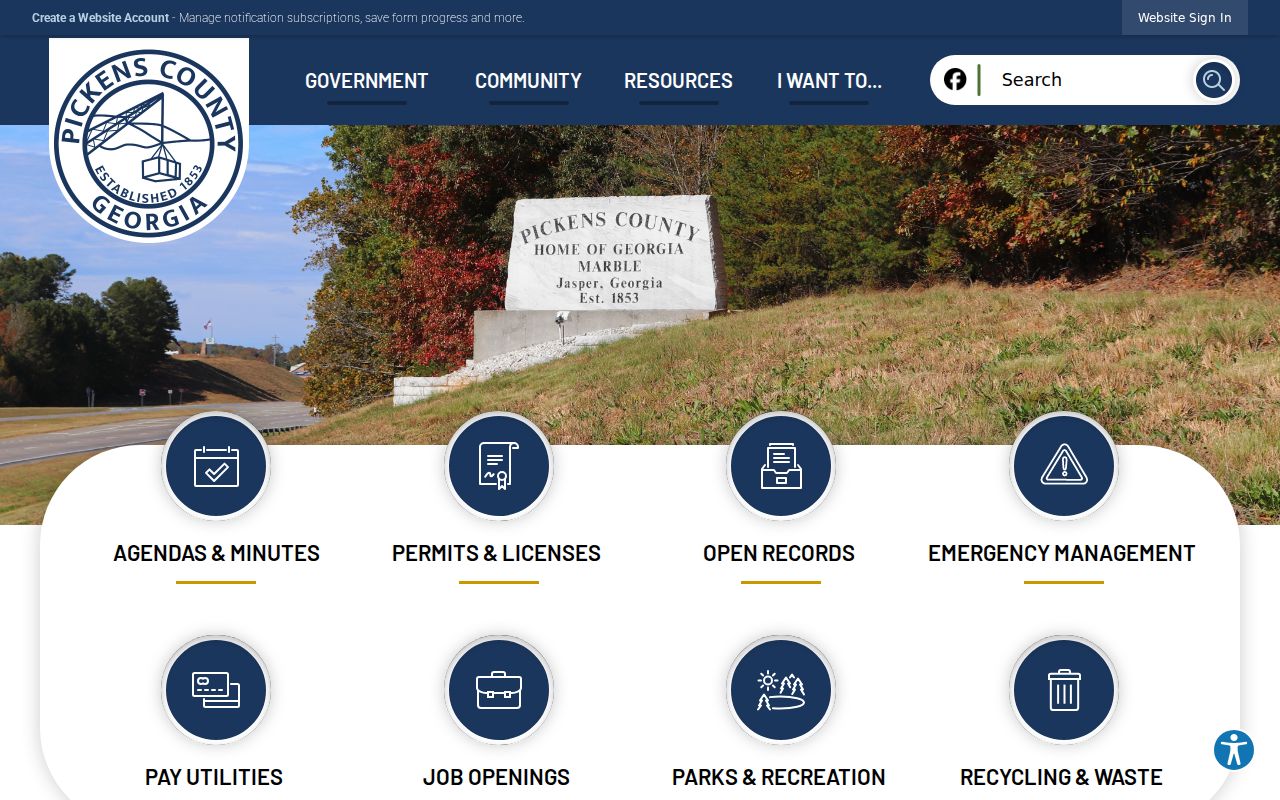 Official Pickens County government homepage