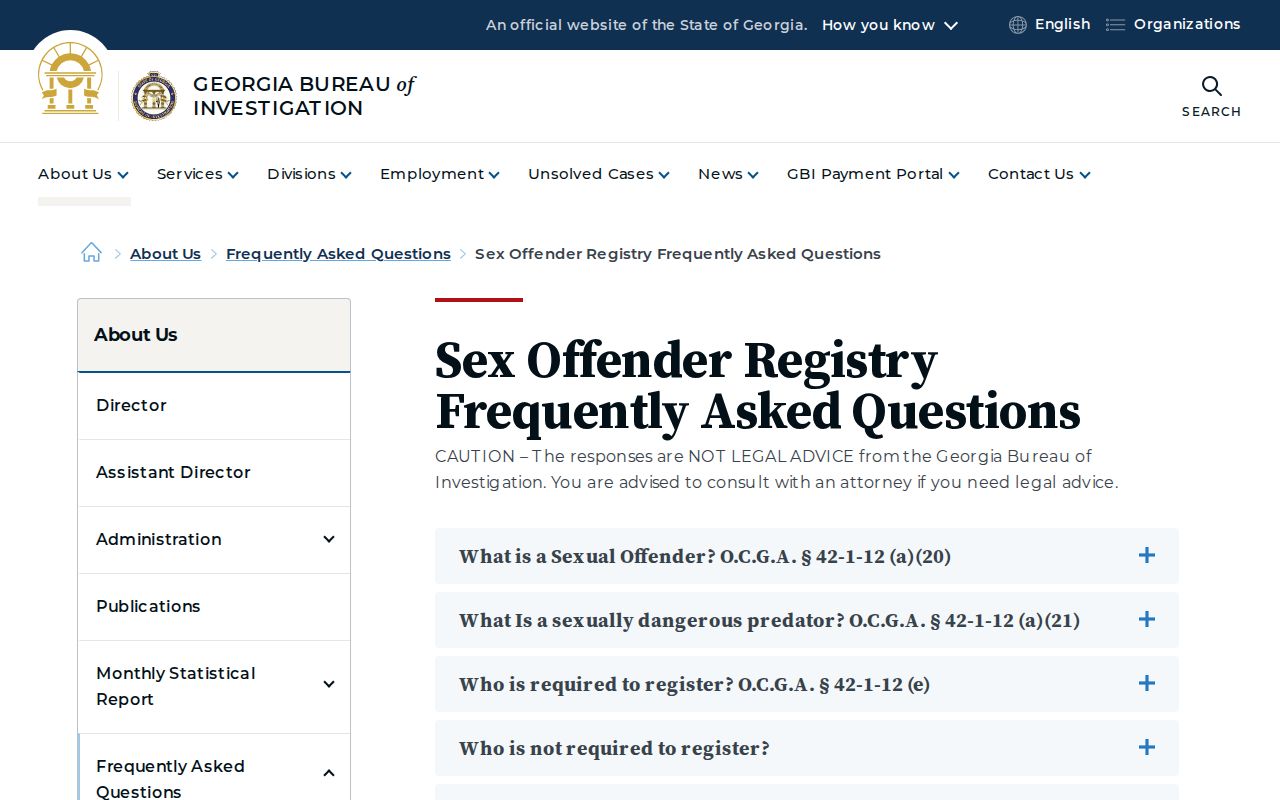 Pickens County sex offender registry questions answered by the Georgia Bureau of Investigation